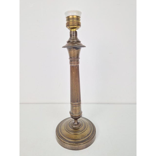 Vintage Empire Bronze Table Lamp, France, 1890s For Sale - Image 4 of 10