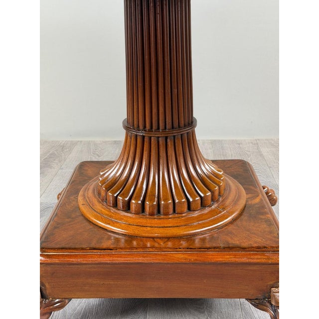 Traditional 19th Century Empire Oval Table with Central Pedestal Base For Sale - Image 3 of 9