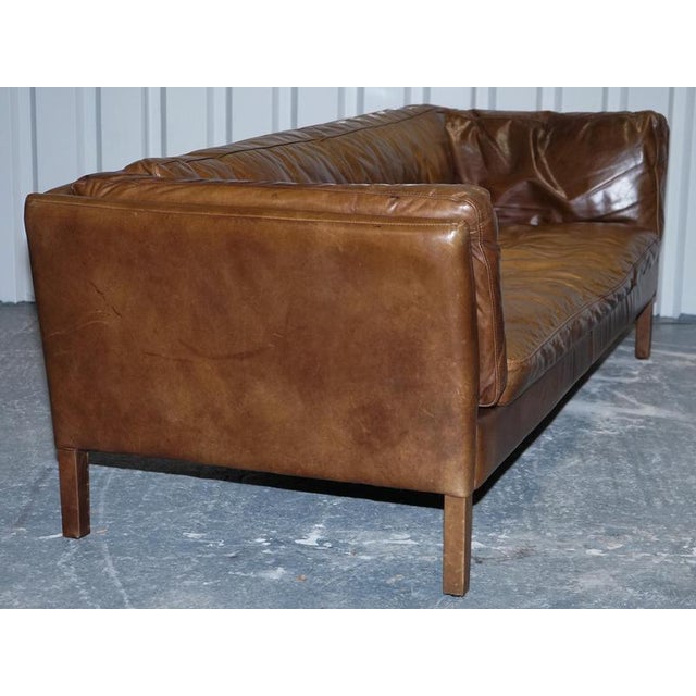 Large Brown Leather 3-Seater Sofa from Halo Groucho For Sale - Image 13 of 18
