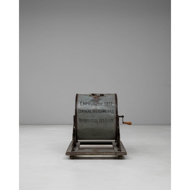 Public Bond Metal Lottery Drum from Brussels Water Company For Sale - Image 10 of 18