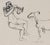 Modern Claudio Cintoli, Sheperd, 1958, Ink Drawing, Framed For Sale - Image 3 of 5