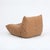 Animal Skin Vintage Ligne Roset Togo Chair and Ottoman in Burnt Orange Leather - Restored For Sale - Image 7 of 18