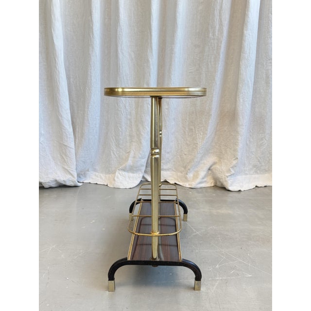 1960s Mid-Century Modern Formica and Brass Side Table by Luisa & Ico Paris for MB Italy, 1960s For Sale - Image 5 of 18