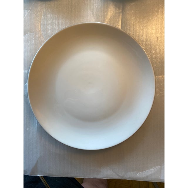 1950-60's black and white porcelain salad plates designed by Raymond Loewy for Rosenthal. Pattern is Continental China...