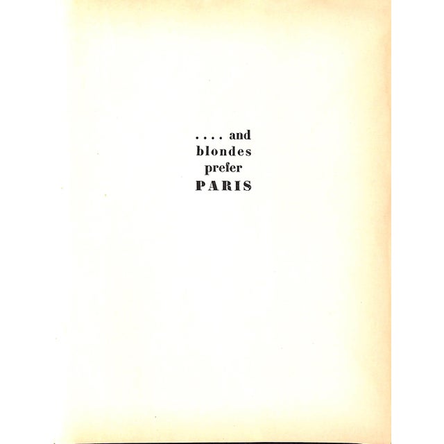 Traditional 1930 ".... And Blondes Prefer Paris" Deval, Jacques For Sale - Image 3 of 15