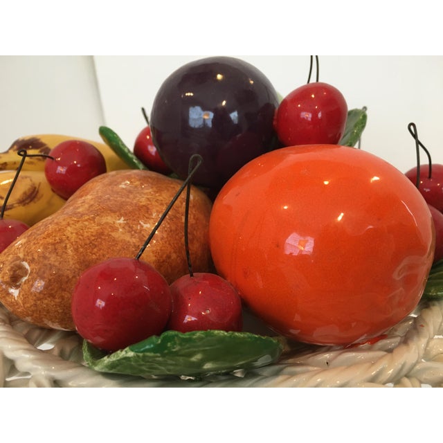 MidCentury Italian Ceramic Fruit Basket Chairish