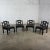 1971 Hollywood Regency Chinoiserie Chinese Chippendale Style Occasional Chairs by Thomasville Black Low Profile Set of 4 For Sale - Image 10 of 12