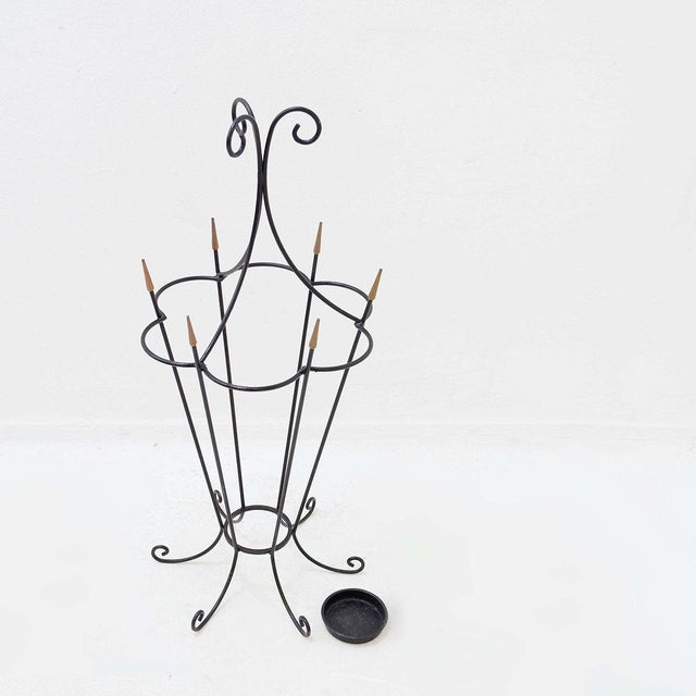 Mid-Century Modern Wrought Iron Umbrella Stand, 1960s For Sale - Image 10 of 12