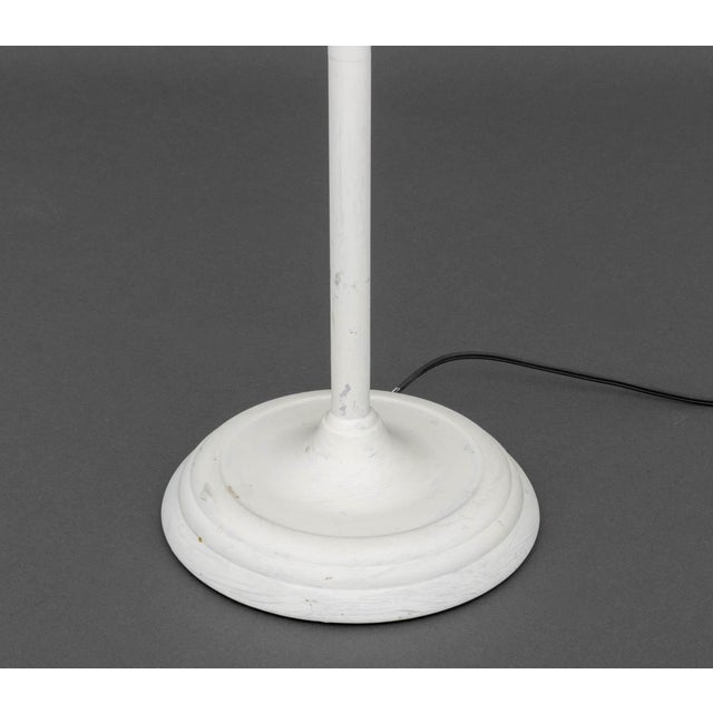 Modern Modern White Painted Wrought Iron Floor Lamp For Sale - Image 3 of 7