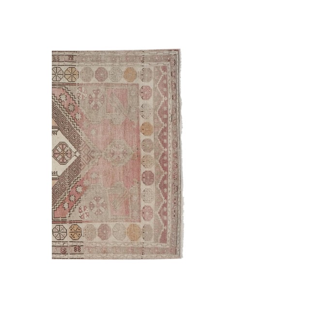 Vintage Faded Large Hand-Knotted Hallway Runner For Sale In Philadelphia - Image 6 of 13