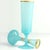 A set of beautiful vases, handcrafted from blue, body-tinted glass. Finished with a gilded metal rim. Designed by Vincenzo...