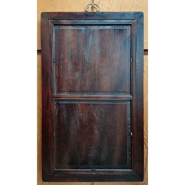 1930s Chinese Framed Porcelain Buddhist Temple Plaque Kuan Yin For Sale - Image 5 of 5