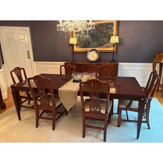 Queen Anne Late 20th Century Beautiful America Drew Chippendale Dining Chairs - Set of 6 For Sale - Image 3 of 18