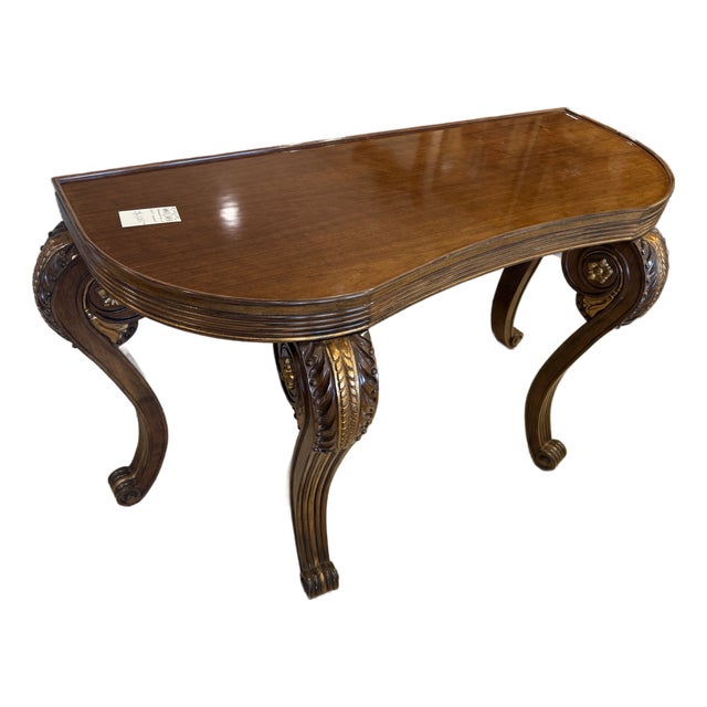 Mahogany and Gilt Chatsworth Console Table Attributed to Dessin Fournir For Sale