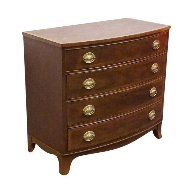 Councill Furniture Councill Craftsman Banded Mahogany Traditional Duncan Phyfe Style 34" Four Drawer Chest For Sale - Image 4 of 12