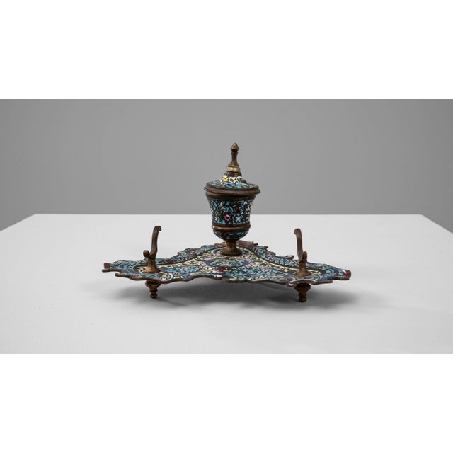 19th Century French Bronze Desk Inkwell For Sale - Image 12 of 18