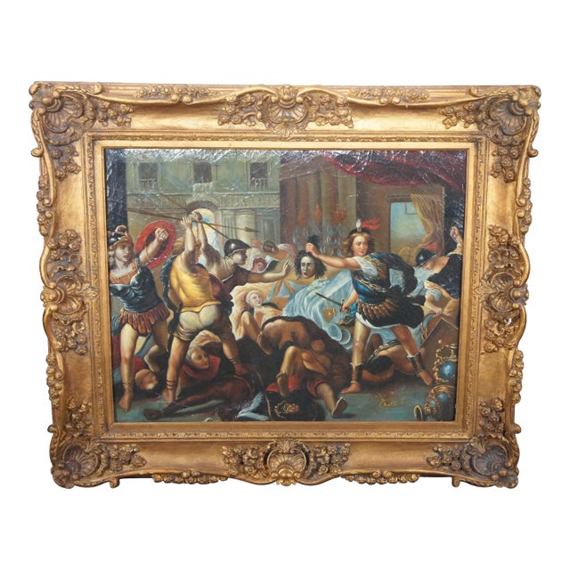 Perseus Turning Phineas and His Followers to Stone After Luca Giordano Painting For Sale