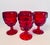 Glass Vintage 1960s Red Cubist Glass Water Stems, Set of 4 For Sale - Image 7 of 9