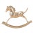 Mid-Century Solid Brass Rocking Horse, Whimsical Home Decor For Sale