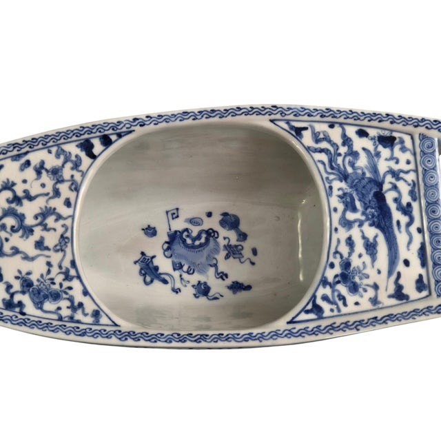 Japanese Jeweled Porcelain Dragon Ship from Mikawachi, 1890s For Sale - Image 12 of 13