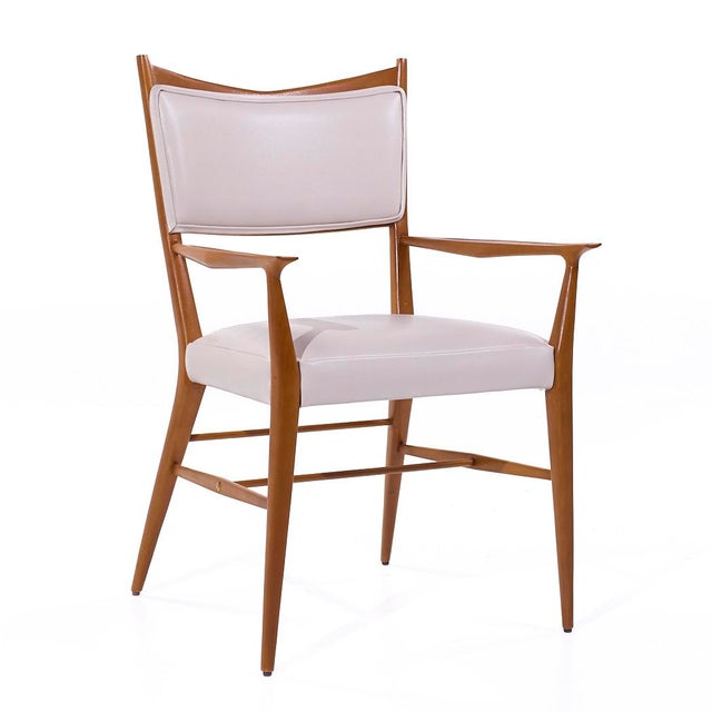 Paul McCobb for Calvin's Irwin Collection Mid Century Leather Dining Chairs - Set of 8 For Sale - Image 10 of 17