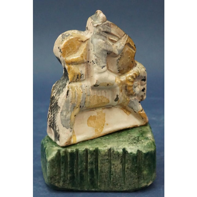 Ceramic 20th Century Sardinian Ceramic Sculpture of Knight on Ram by Claudio Pulli, Italy For Sale - Image 7 of 18