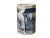 This exquisite small 4-inch blue and white porcelain vessel features a distinctive multi-faceted, octagonal silhouette...