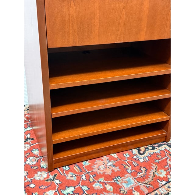 Cherry Wood Media Storage Cabinet, Vintage For Sale In San Francisco - Image 6 of 12