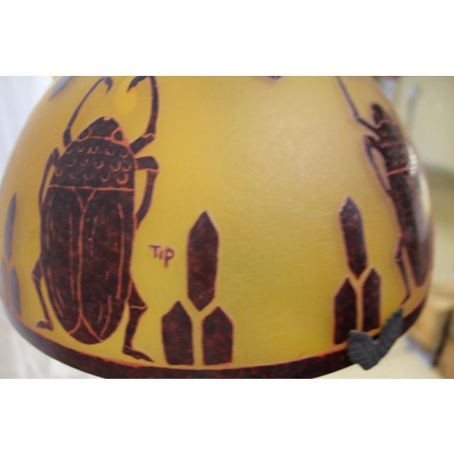 1990s Mid Century Modern Art Glass Table Lamp For Sale In Los Angeles - Image 6 of 10