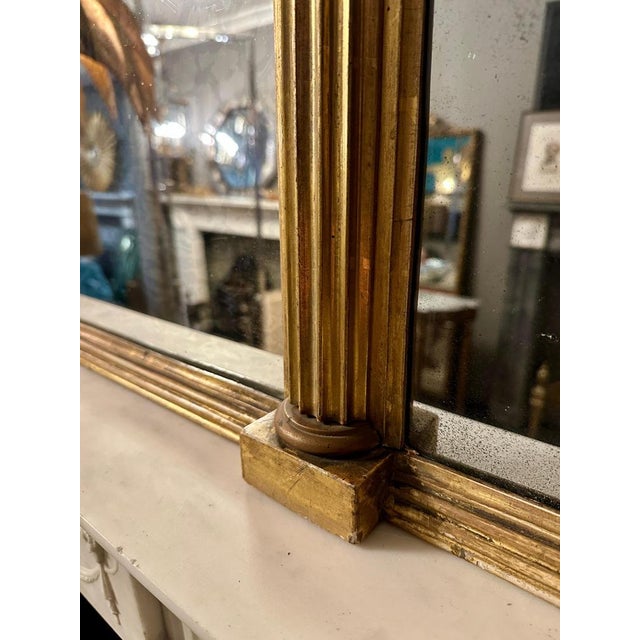 Antique George III Gold Gilt Overmantle Mirror, 1790 For Sale - Image 9 of 17