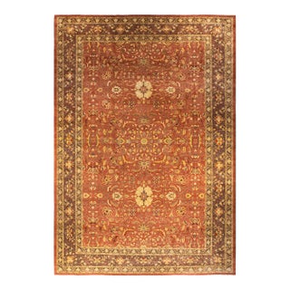 Mogul, One-of-a-Kind Hand-Knotted Area Rug in Orange, 12' 3" x 18' 5" For Sale