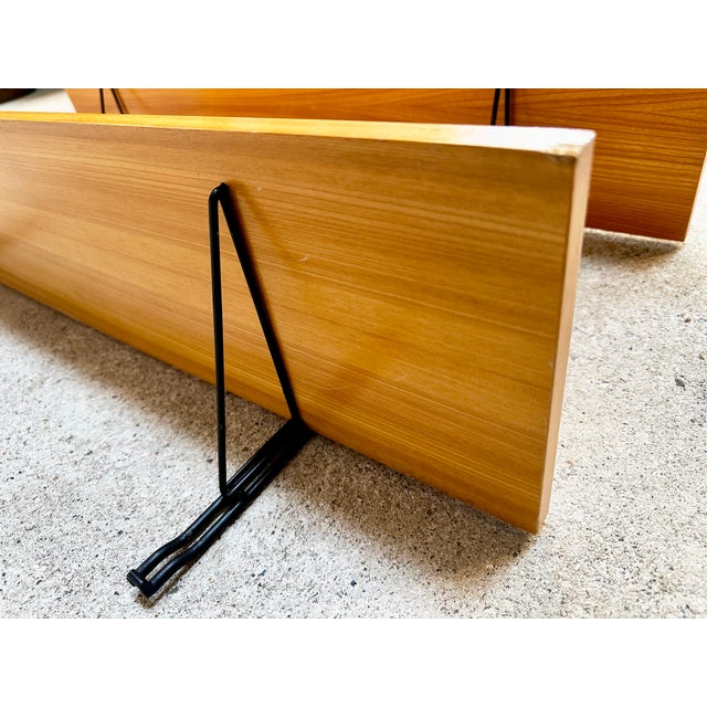 Mid-Century Modern Elm Wall Shelf, Germany, 1960s For Sale - Image 9 of 13