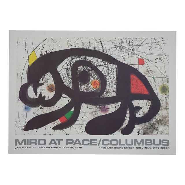 Pace Columbus Poster after Joan Miro For Sale