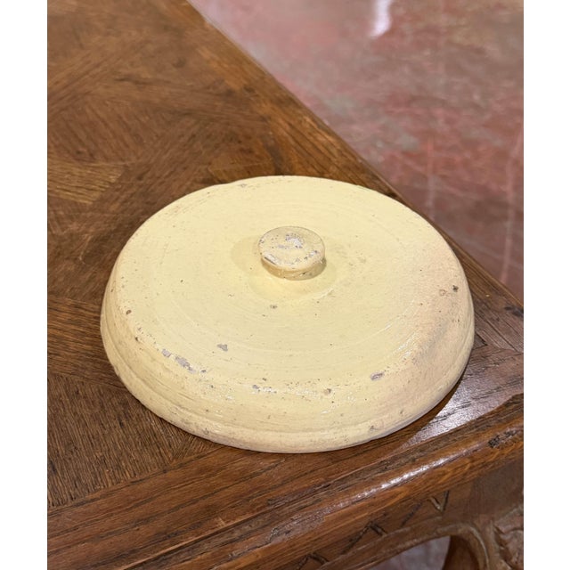 19th Century French Provence Glazed Terracotta Storage Pot With Lid For Sale In Dallas - Image 6 of 8
