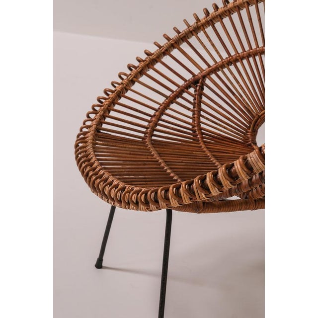 Rattan Chairs by Janine Abraham & Dirk Jan Rol for Rougier, France, 1956, Set of 2 For Sale - Image 11 of 15