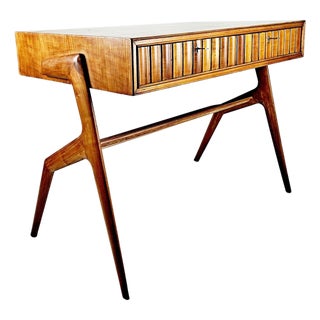 Mid-Century Handmade Wood Desk, Italy, 1950s For Sale