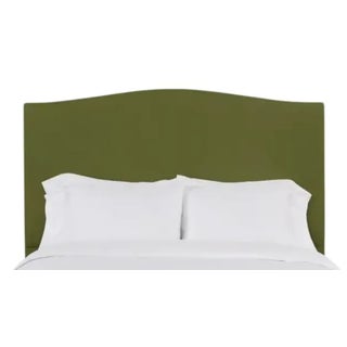 Hazel Twin Headboard, Olive Velvet For Sale