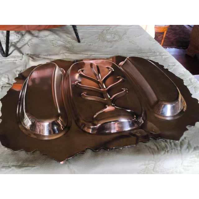 1960s 1960s Silver Trays for Holiday Entertaining. Vintage Reed & Barton Carving Tray and Wallace Triple Serving Platter For Sale - Image 5 of 14