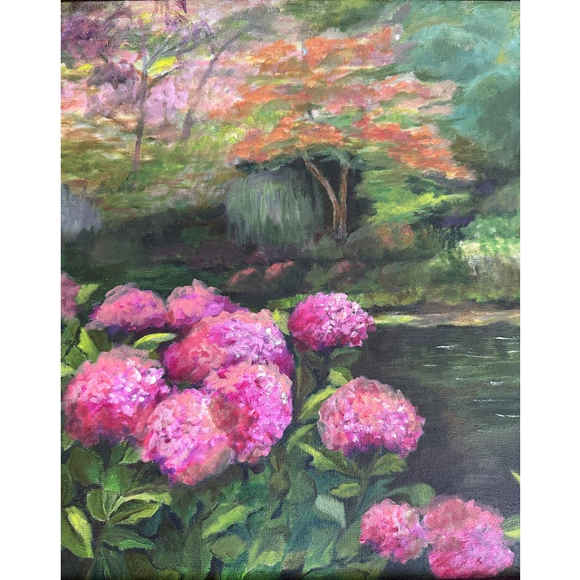 油絵 絵画 【Hydrangea】 油絵 絵画 【Hydrangea】 20th Century Hydrangea Landscape Oil