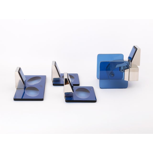 This stunning four-piece bathroom accessory set hails from Italy, circa 1960s–1970s, and embodies Atomic Age design fully....