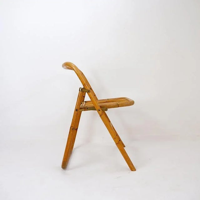 Wood Mid-Century Italian Bamboo Folding Chair from Dal Vera, 1960s For Sale - Image 7 of 12