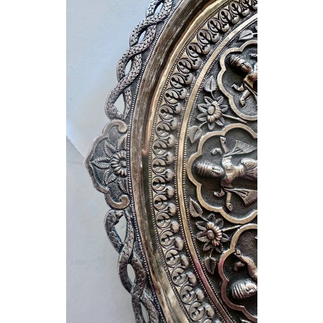 Silver Late 19th Century Silver Salver Tray Probably Madras South India For Sale - Image 8 of 17