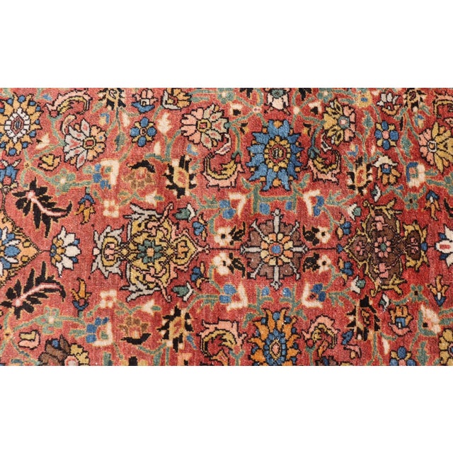 Textile Antique Rug Featuring a All-Over Floral Design 12'4 X 17'0 For Sale - Image 7 of 12