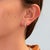 Modern Colombian Emerald Earrings With Earth-Mined Diamond Accents: Solid 14k Gold, Pair For Sale - Image 3 of 7
