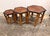1970s Vintage Burnt Bamboo & Rattan Nesting Hexagon Shaped Tables - Set of 3 For Sale - Image 9 of 9