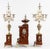 1900 - 1909 H & F Paris Circa 1900 Belle Époque Wolf Heads Garniture, Rouge Royal Marble For Sale - Image 5 of 9