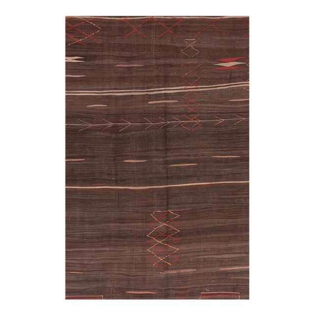 Vintage Moroccan Throw 5'2 X 10'7 For Sale
