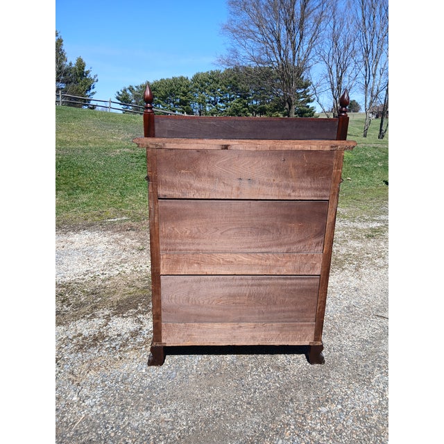 Antique Walnut Eastlake Victorian Chest of Drawers With 6 Drawers 1870s For Sale - Image 17 of 17