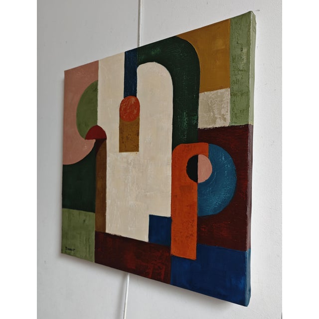 Affinité, Colorful Abstract Geometric Framed by Sophie Dumont For Sale - Image 4 of 9