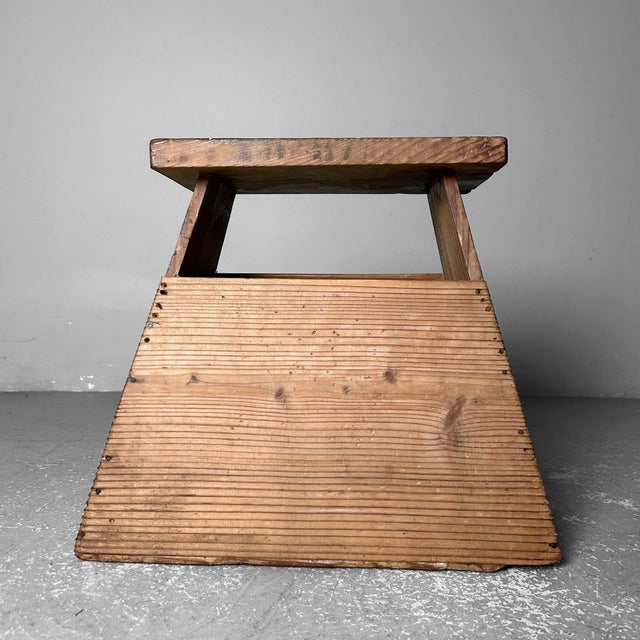 1950s Minimalist Fumidai Wooden Step Stool, Japan, 1950s For Sale - Image 5 of 8